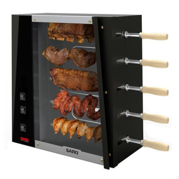 Assador Elétrico 5 Espetos Rotativos Saro Chr22 220v Assador Elétrico 5 Espetos Rotativos Saro Chr22 220v